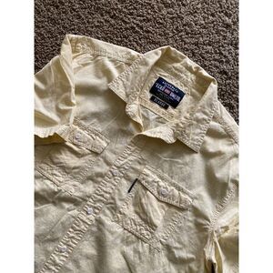 Ecko Unltd. Men's Yellow‎ Short Sleeve Button Down Shirt Size X Large